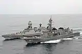 INS Chennai with JS&nbsp;Ikazuchi.