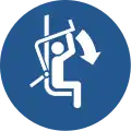 M033 — lower safety restraining bar on ski chairlift