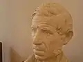 Plaster bust of his father Ferdinand exhibited in the Museum Tripisciano of Palazzo Moncada in Caltanissetta