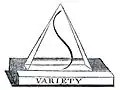 An illustration from the title page of The Analysis of Beauty.