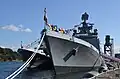INS&nbsp;Sahyadri and KDB Darulaman at Fleet Base East, Australia on 7 October 2013.