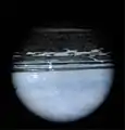 Photograph made inside Horizon Line Chamber by Chris Drury - using it as a camera obscura