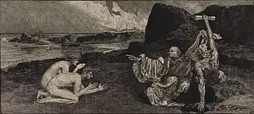 Intermezzo, from the series A Love, Opus X, no. 6 (1887), etching with engraving and aquatint, 19.1 x 42&nbsp;cm., Museum of Fine Arts, Houston