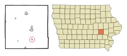 Location of Parnell, Iowa