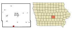 Location of Monroe, Iowa