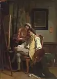 Jean Carolus, 1855, The Finishing Touches, oil on panel, 42.5 x 30.5&nbsp;cm