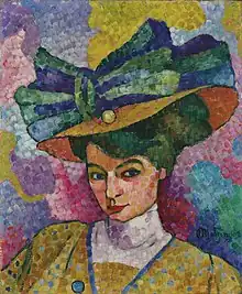 Jean Metzinger,  Femme au Chapeau (Woman with a Hat), c.1906, oil on canvas, 44.8 x 36.8&nbsp;cm, Korban Art Foundation