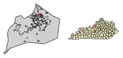 Location of Murray Hill in Jefferson County, Kentucky