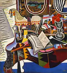 Joan Miró, Horse, Pipe and Red Flower, 1920, early Surrealism