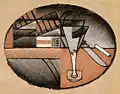 Juan Gris, 1912, Les Cigares (The Packet of Cigars), oil on canvas, 22 x 28&nbsp;cm, private collection