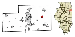 Location of Momence in Illinois