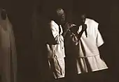 West and Kid Cudi performing "Welcome to Heartbreak" for the 2015 Hollywood Bowl