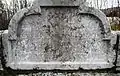 Inscription, southern side of the Kavšek Bridge. It is an intercession to Mary. Also written are the year of construction of the bridge and the name of the stonemanson, Alojz Vodnik.