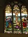 Left semitransept window: The Crucifixion