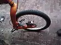 Leading link fork on a BuzBike