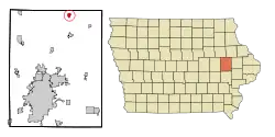 Location of Coggon, Iowa