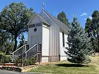 The Little Church on the Hill at Oakhill Cemetery in Oakhurst, California