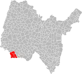 Location within the Ain department on 1 January 2017