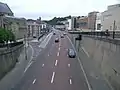 Looking down the A690 at Durham