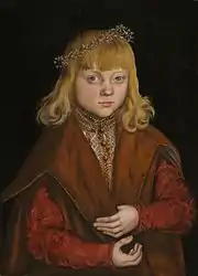 Portrait of a Saxon Prince (possibly Johann, husband of Elizabeth of Hesse), c. 1517