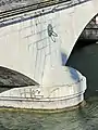 One of the bridge's supports