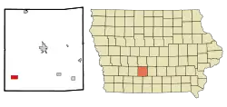 Location of Macksburg, Iowa