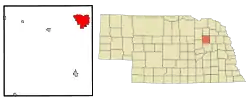 Location of Norfolk within Madison County and Nebraska