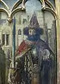 Saint Charlemagne in the Crucifixion of the Parlement de Paris&nbsp;[fr], mid-15th century, Louvre