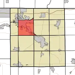 Location of Concord Township in Elkhart County