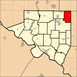 Location in Randolph County