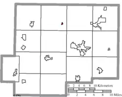 Location of Miller City in Putnam County