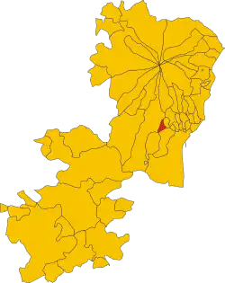 The territory of Camporotondo Etneo within the Province of Catania