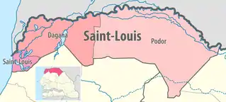 Location in the Saint-Louis Region