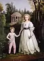 Two of Marie Antoinette's children:  Marie Therese and Louis Charles