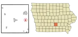 Location of Harvey, Iowa
