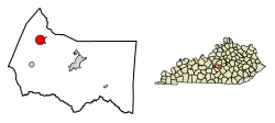 Location in Marion County, Kentucky