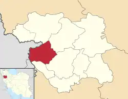 Location of Marivan County in&nbsp;Kurdistan&nbsp;province