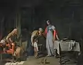 Martin Drolling, Young Woman helping a poor Family, 1814, Musée des Beaux-Arts de Caen. Louise-Adéone (aged 16-17) as the young woman.