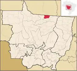 Location in Mato Grosso state