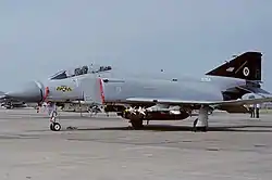 A McDonnell Douglas F-4J(UK) Phantom  of No. 74 Squadron which was based at RAF Wattisham.