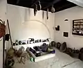 Central room of the house with fireplace