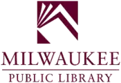 Logo of a stylized open book