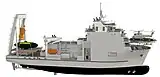 Model of diving support vessels being built at Hindustan shipyard.