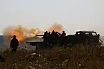 57&nbsp;mm anti-aircraft gun at Fire Shield 2019
