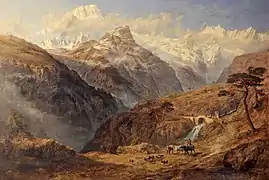 Mont Blanc, from near Cormayeur, Vallé d'Aoste (1848)