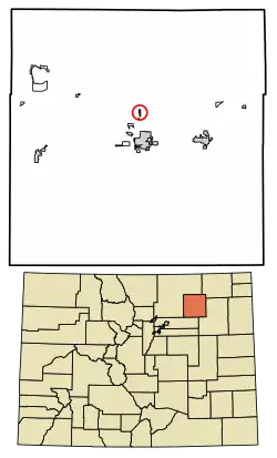 Location of the Saddle Ridge CDP in Morgan County, Colorado.