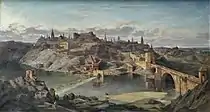 View of Toledo by Adrien Dauzats. 19th century