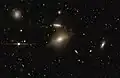 NGC 3801 (middle) and NGC 3790 (right), NGC 3802 (above NGC 3801), NGC 3803 (small galaxy at the top) and NGC 3806 (upper left). Image by the legacy surveys
