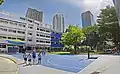 Elementary building and playground