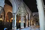 Prayer hall, central nave leading to the mihrab